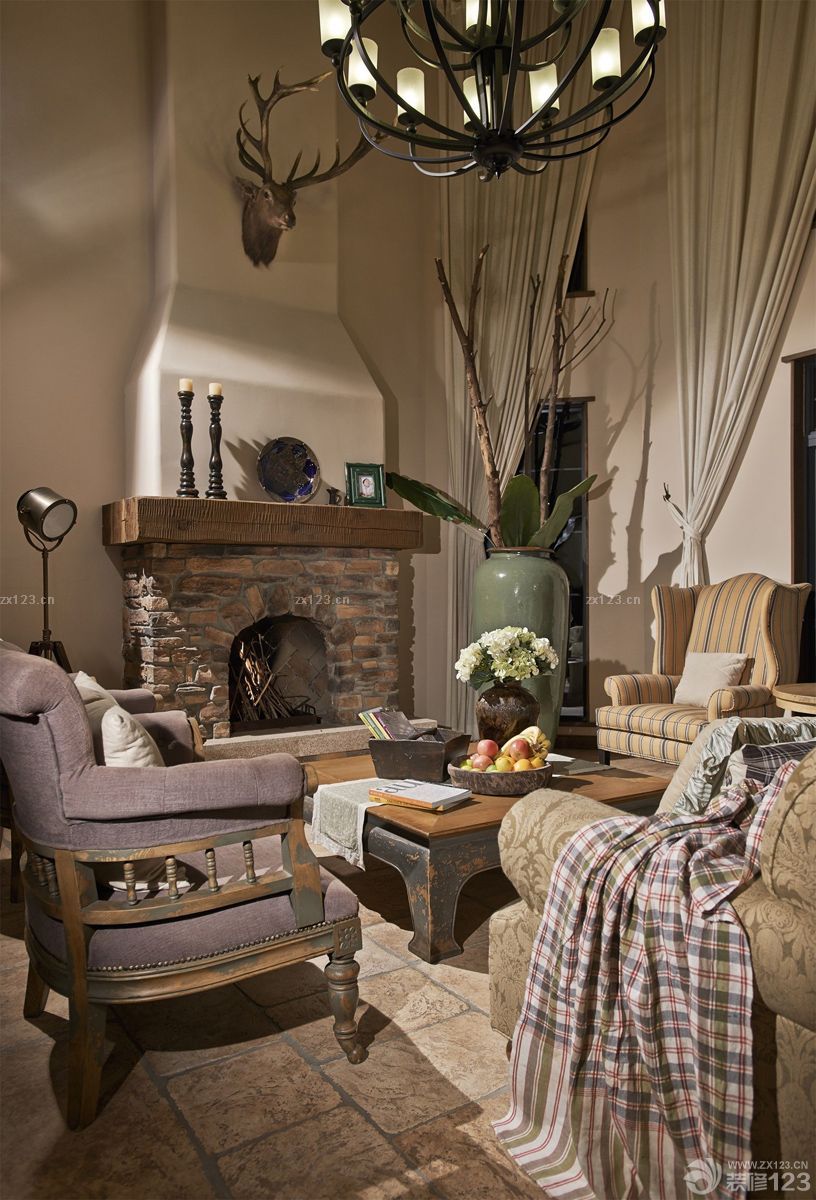 交换空间美式家装客厅装修效果图