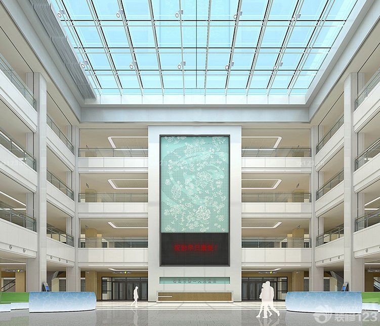 现代医院大厅设计装修效果图 