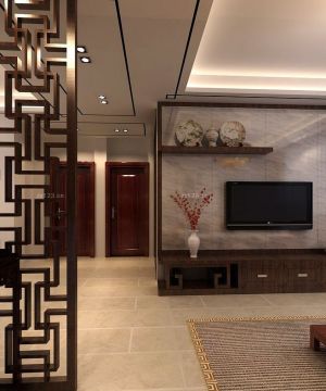 中式家装90平方米的房子客厅装修效果图