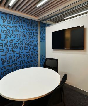 会议室背景墙 小会议室装修效果图