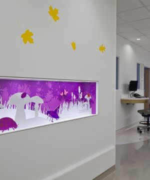 儿童医院简约室内背景墙设计图片 
