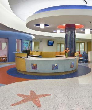 儿童医院大厅背景墙设计图片