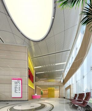 现代大型医院大厅室内设计装修效果图集