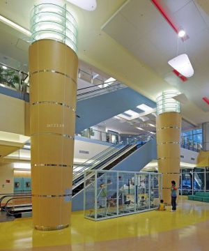 大型医院大厅柱子装修效果图图片
