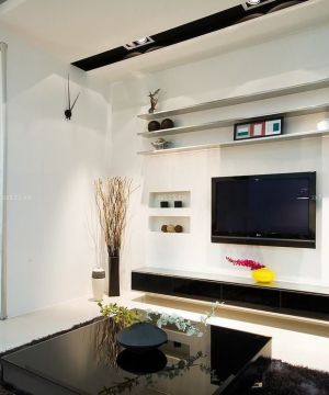 温馨小户型客厅电视墙装修设计效果图片