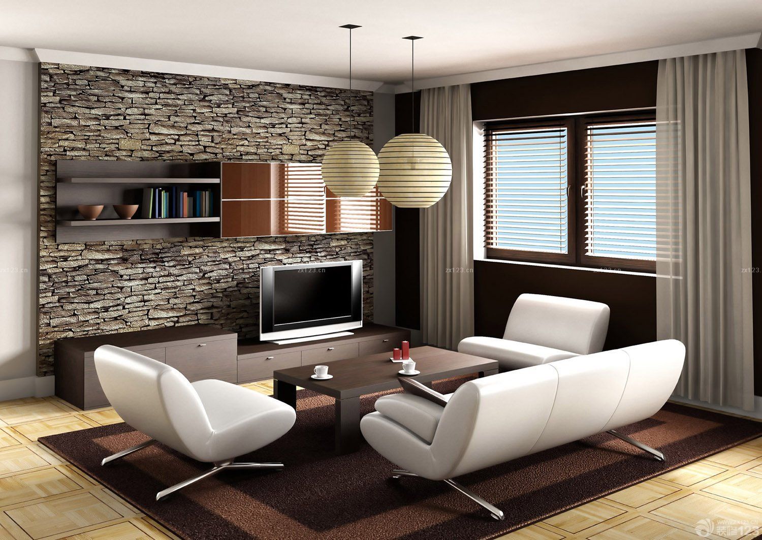 家装客厅背景墙效果图