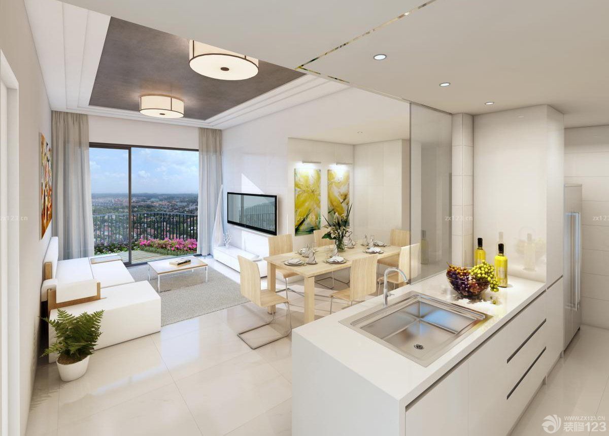 小户型简约时尚客厅装修效果图