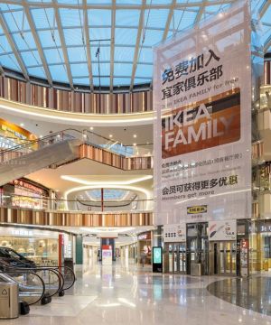 简单商场中庭设计顶部装饰 