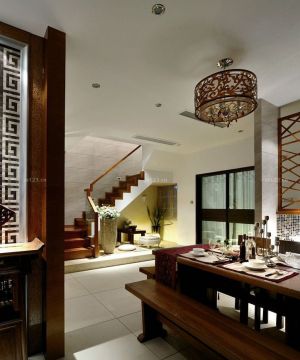 交换空间中式家装风格餐厅装饰效果图