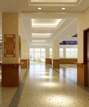 中医医院大厅走廊装修效果图片