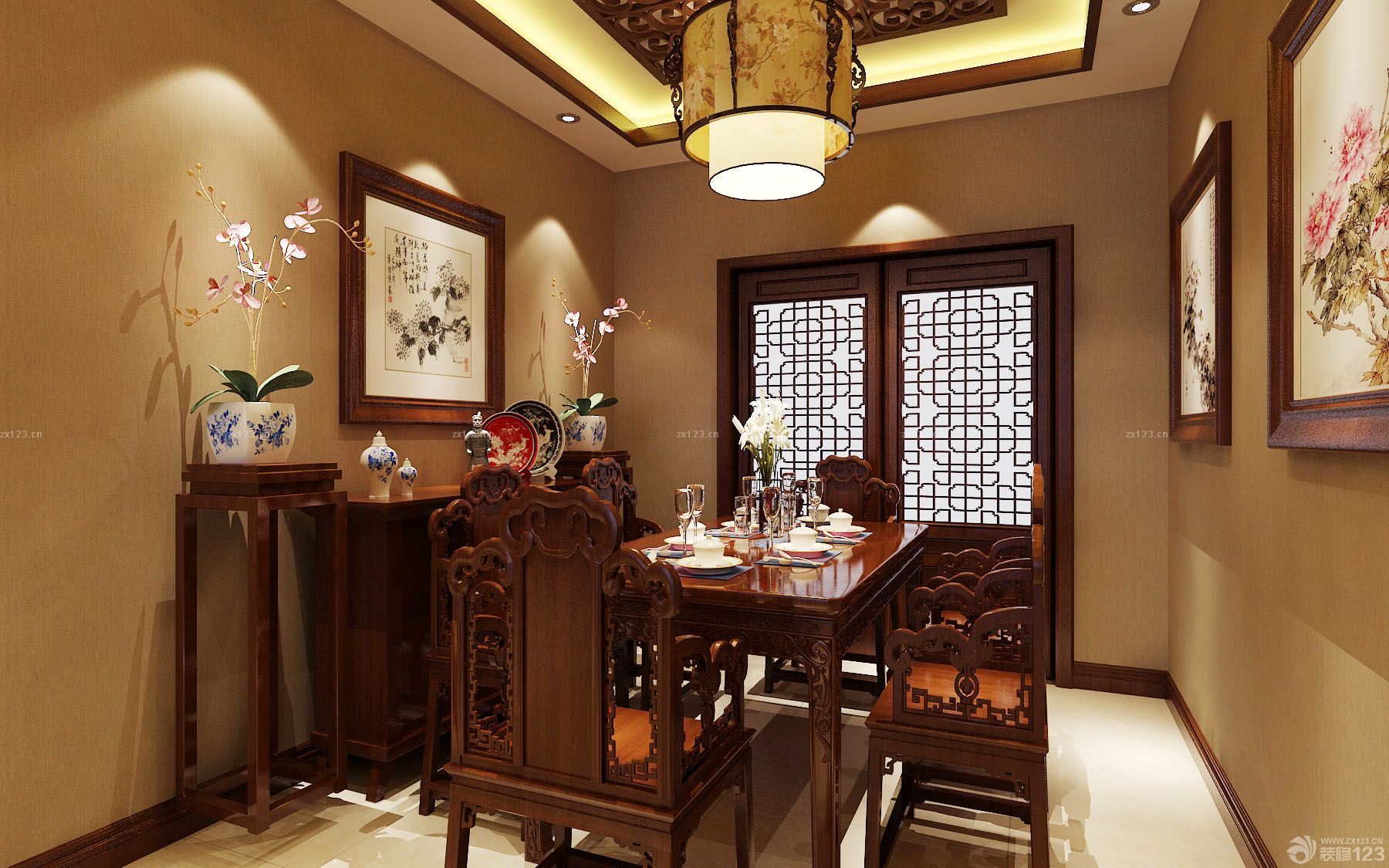 中式风格家装餐厅设计装修图片欣赏