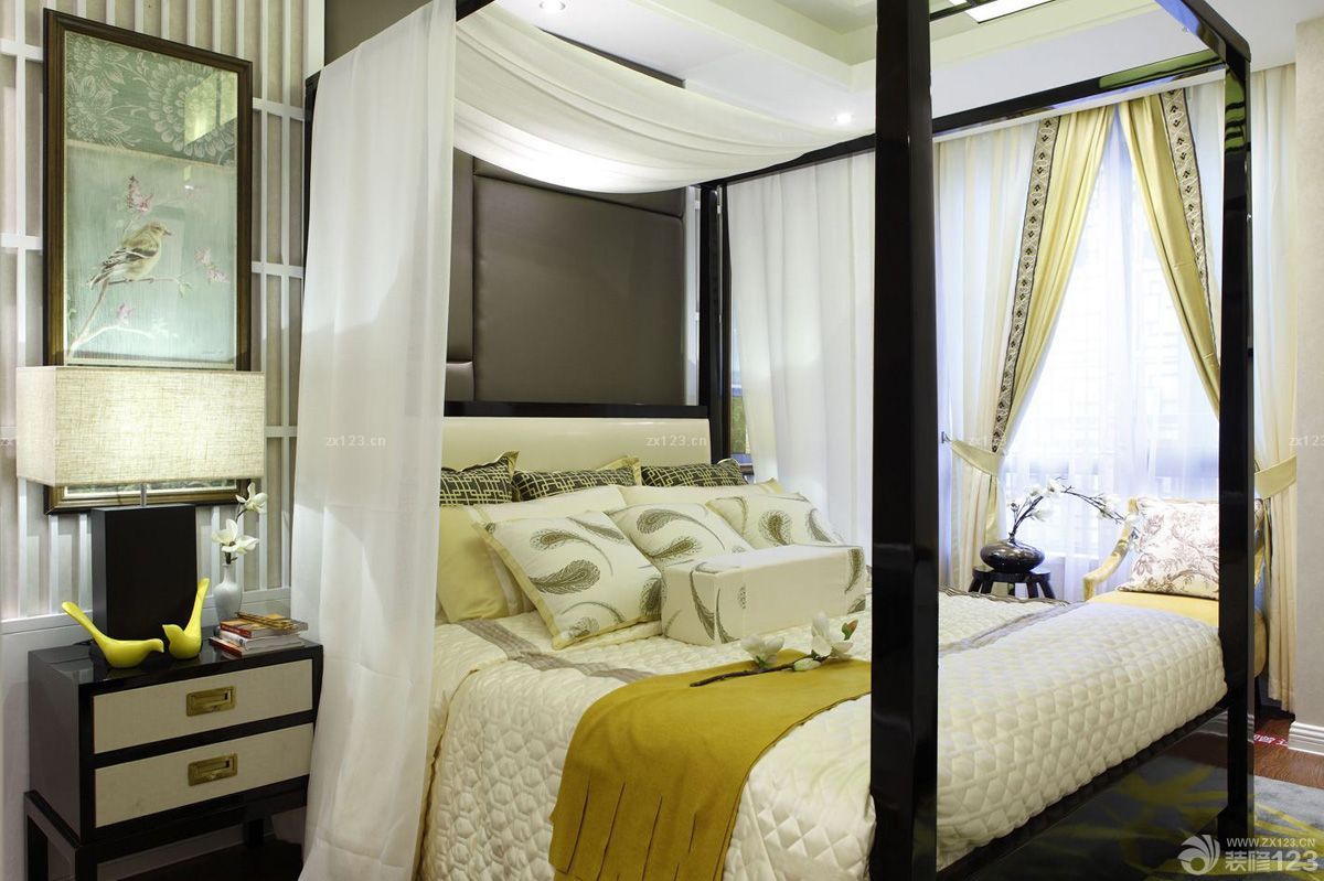 交换空间小户型卧室双人床装修效果图片