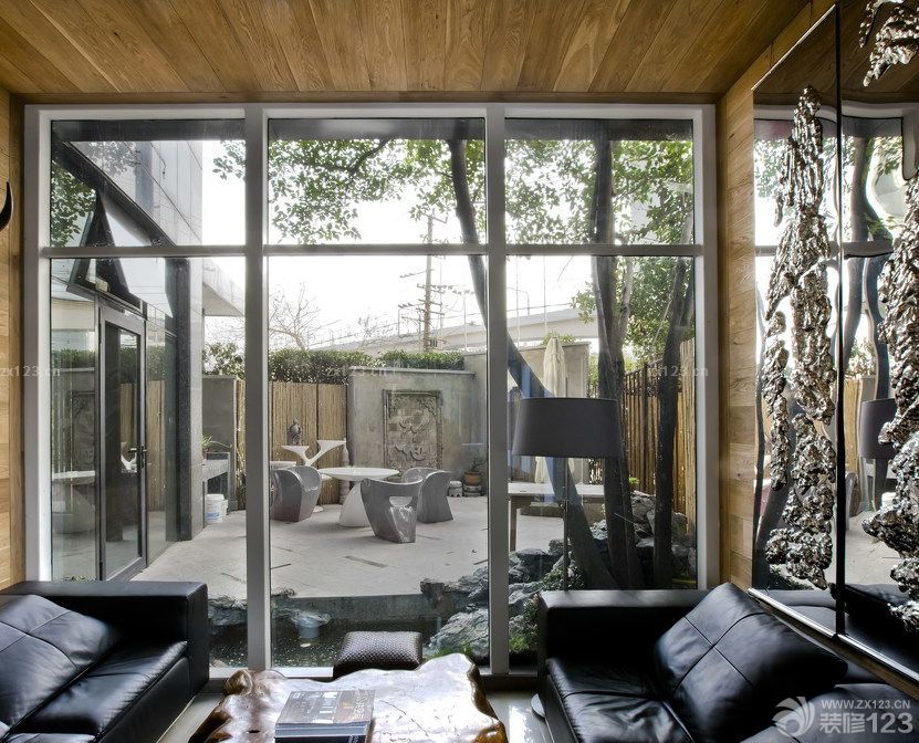 办公室落地玻璃窗装修效果图片赏析