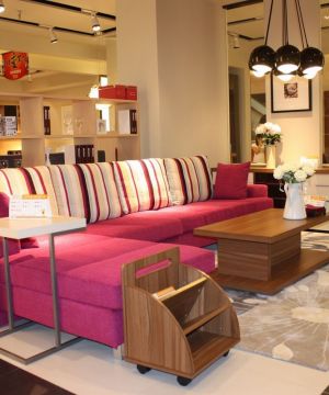 温馨家具商场转角沙发装修效果图片