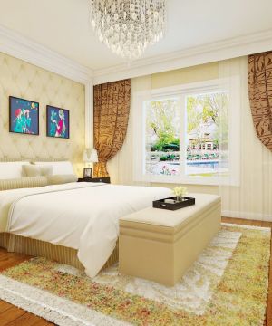 新古典100平房子卧室装修效果图片