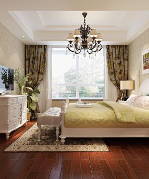 新古典风格120平米房子卧室装修图片