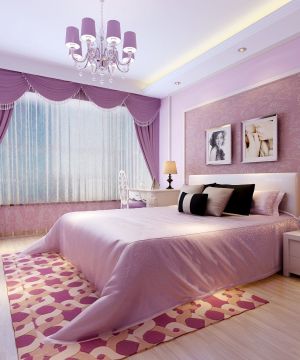 简欧式120平米房子卧室装修效果图片