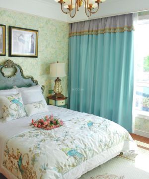 交换空间小户型卧室布艺窗帘装修效果图片