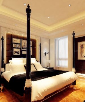 80平米房子双人床装修设计效果图片