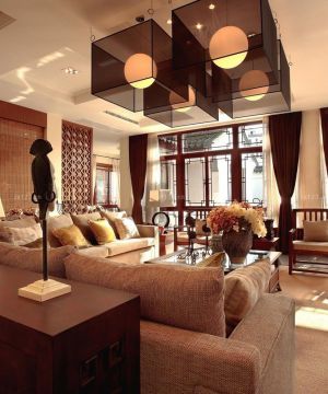 中式风格客厅灯装修效果图