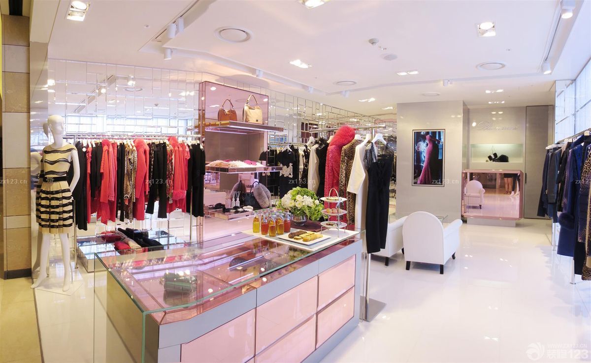 百货商场服装店女装装修效果图欣赏_设计456装修效果图
