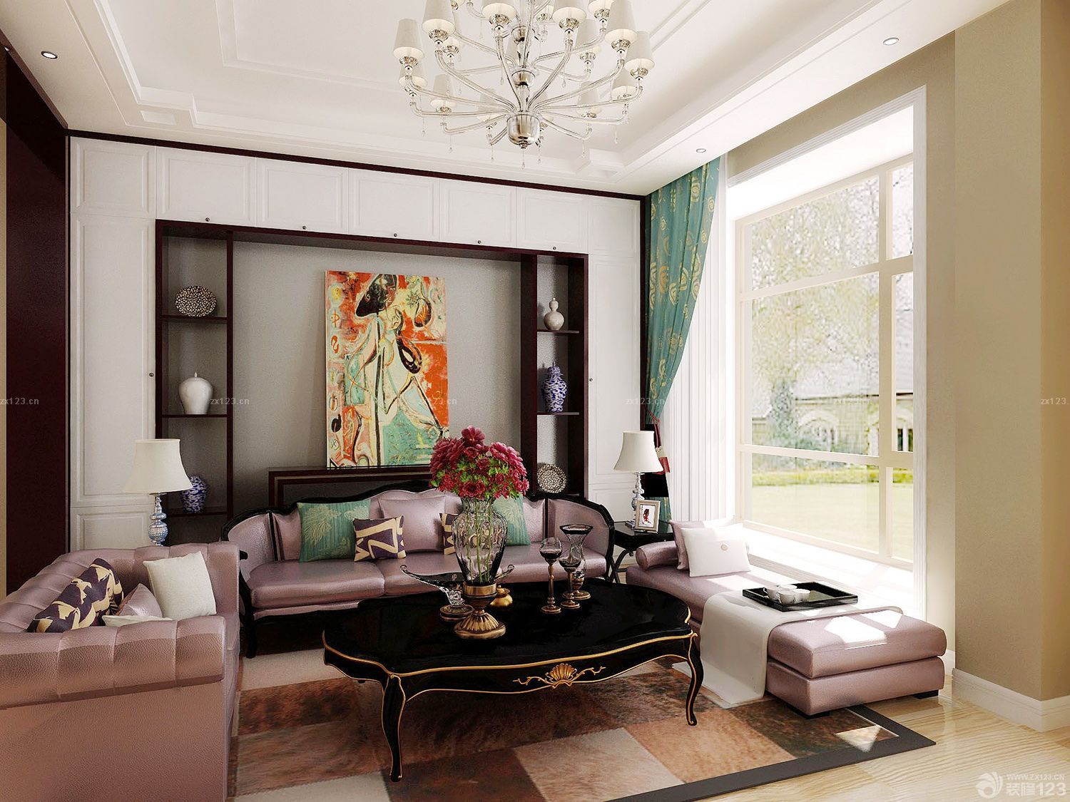 80平方米的房子客厅沙发颜色搭配装修效果图