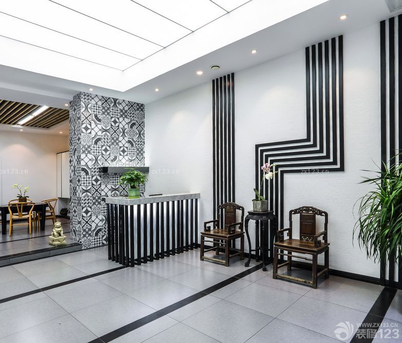 家庭办公室混搭风格室内装修效果图