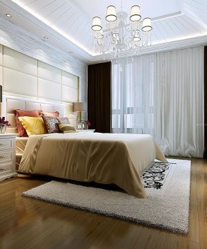 现代欧式风格140平米房子卧室装修图