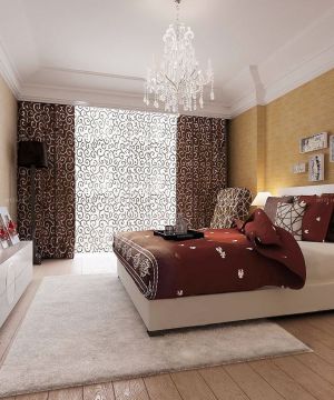 80平方米的房子卧室欧式窗帘装修效果图
