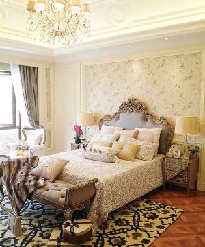 欧式古典风格70平米房子卧室装修效果图