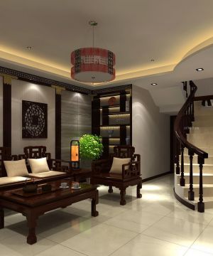 中式150平房子实木家具装修设计图片大全