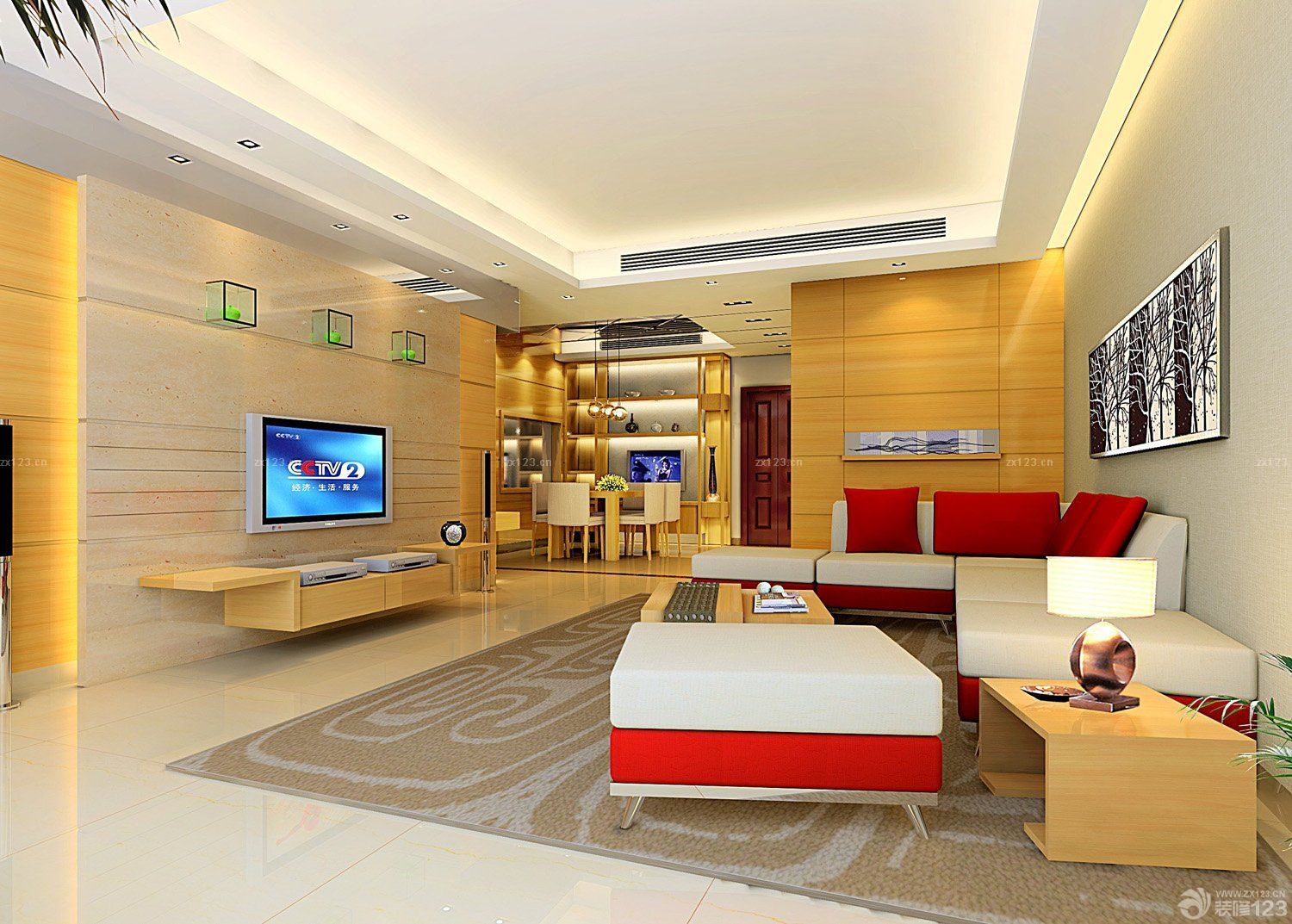 客厅背景墙 木质背景墙装修效果图片