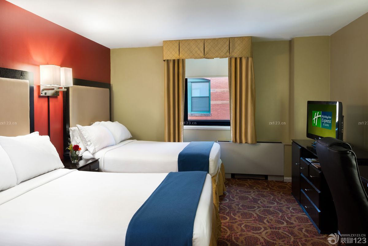 经典现代风格小型宾馆装修图_设计456装修效果图