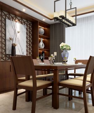 最新中式90平方房子餐厅设计装修效果图