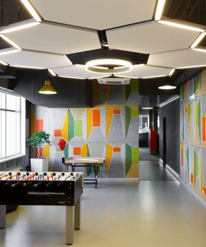 时尚办公室吊顶造型装修效果图片