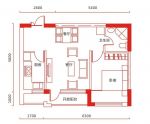 现代80平米小户型设计平面图