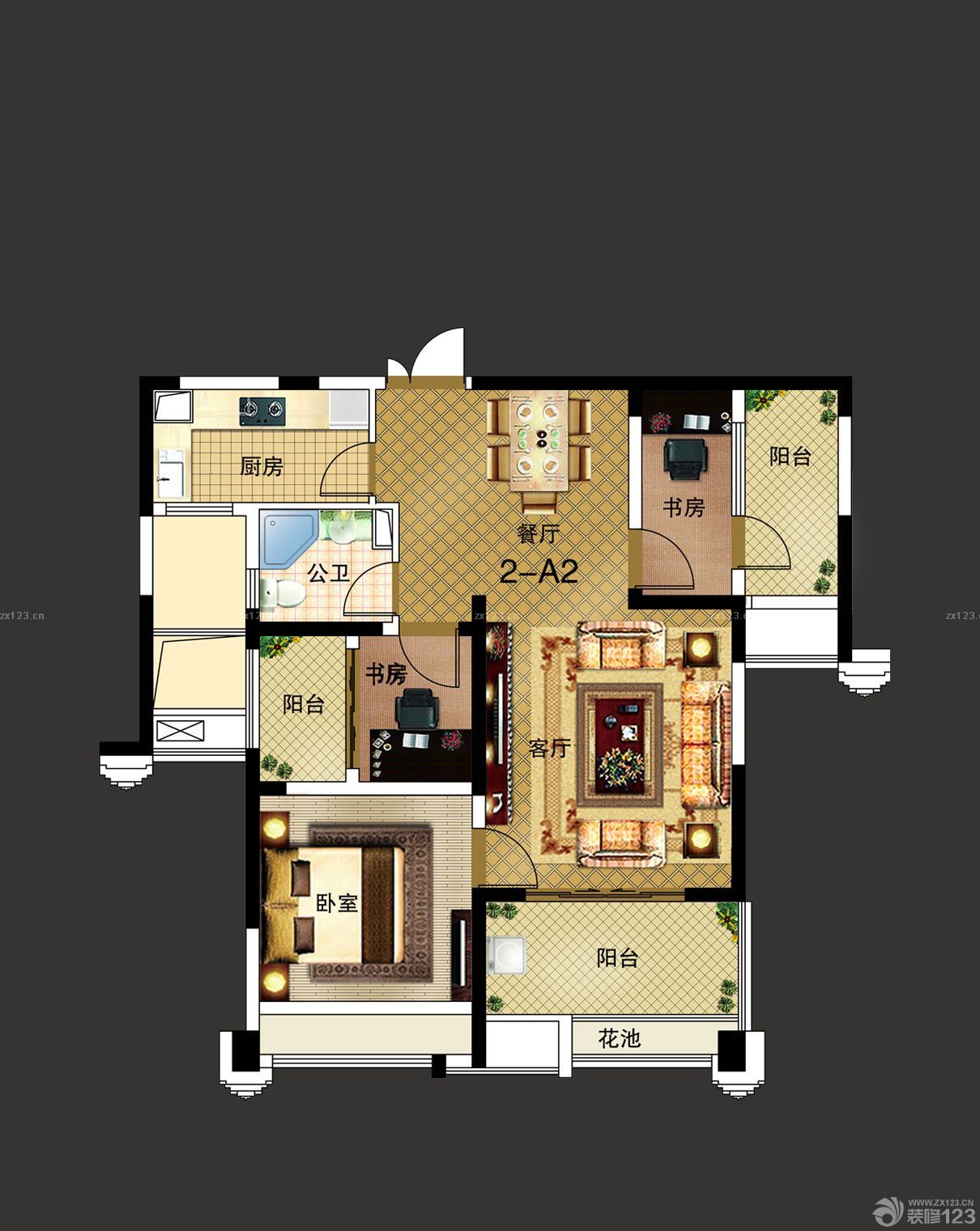 60平米小户型家装设计平面图