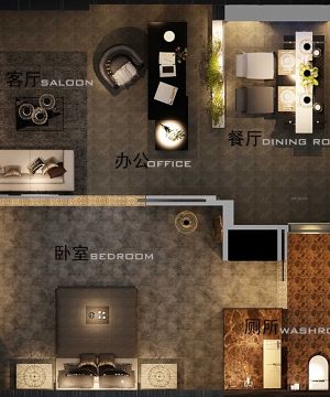 60平米小户型单身公寓设计平面图