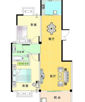 60平米小户型家庭平面图布局