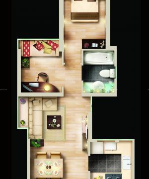 60平米小户型普通房子装修设计平面图