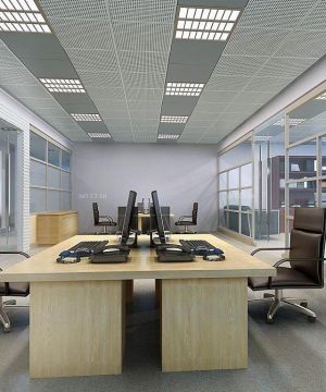 最新现代50平办公室室内吊顶装修效果图片