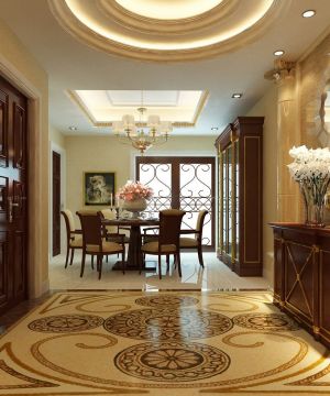 时尚别墅客厅设计玄关效果图