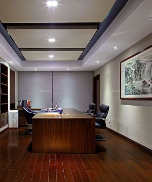 180平米办公室仿木地板地砖装修效果图片