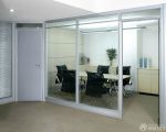 现代办公室玻璃墙装修效果图片大全