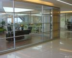现代办公室玻璃墙装修效果图