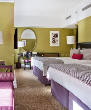 宾馆式欧式床装修实景图