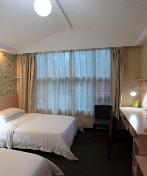 宾馆房间花藤壁纸装修效果图片酒店