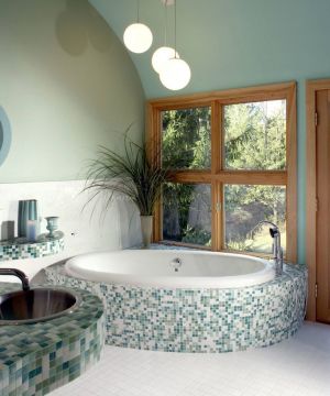 房子按摩浴缸马赛克瓷砖贴装修设计图片大全100平