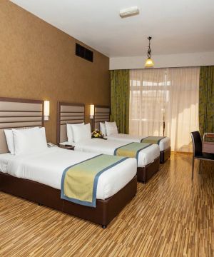 快捷宾馆实木地板贴图装修图