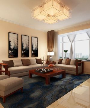 中式风格客厅组合沙发装修效果图片